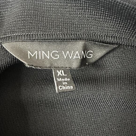 Ming Wang Blazer Womens XL Black Slinky Sweater Career Office Slinky - Picture 7 of 12